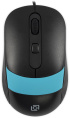 Мышь проводная Oklick 310M, оптическая, USB, 2400dpi, черный и синий [1869099]