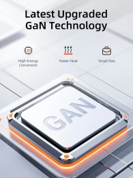 Зарядное устройство CABLETIME G65AW (CT-GAN65A-PW) GaN PD3.0 2C1A 65 Вт, белый