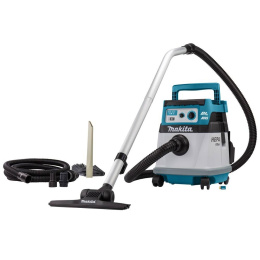 Строительный пылесос Makita DVC157LZX3,  аккумуляторный,  без АКБ, без ЗУ,  белый