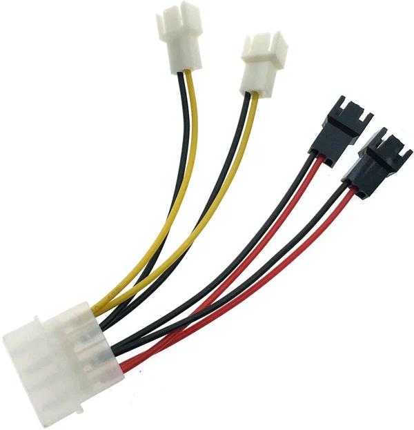 Переходник HIPER Molex/ Переходник HIPER Molex 1х4pin + 3x3pin adapter Molex 1x4pin PWM +3x3pin adapter 12cm