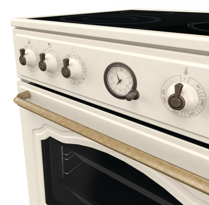 Электрическая плита Gorenje GECS6B70CLI, стеклокерамика, без крышки, бежевый