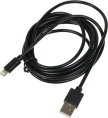 Кабель Digma Lightning (m) -  USB (m),  2м,  2A,  черный [light-2m-blk]
