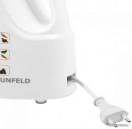 Овощерезка MAUNFELD, 150 Вт, 5 насадок, белый/оранжевый MF-1031OR