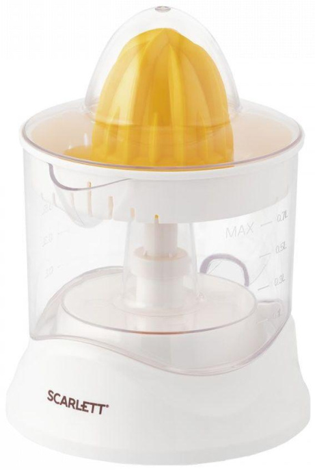 Соковыжималка SCARLETT SC-JE50C02,  цитрусовая,  белый и желтый
