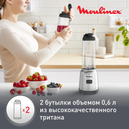 Блендер стационарный Moulinex LM15FD10 300Вт серебристый/черный 7211004943