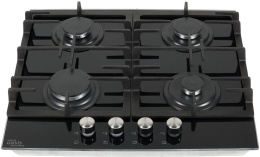 Газовая варочная панель OASIS P-GEB,  4 конфорки,  закаленное стекло,  черный