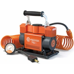 Автомобильный компрессор Агрессор металлический, дву поршневой, 12 V, 300 W, производительность 75 л/мин., пере одники для накачки лодок, сумка, 1 4 AGR-75