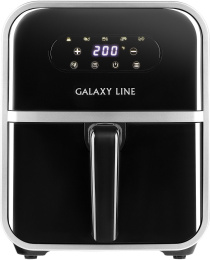 Аэрогриль Galaxy Line GL2528 с функцией сушки овощей и фруктов, 2000Вт, съемный контейнер 4л, 5 программ приготовления, регулировка температуры от 40 до 200°С, сенсорная панель управления, таймер на 60 минут, led-дисплей, нагревательный элемент из нержав