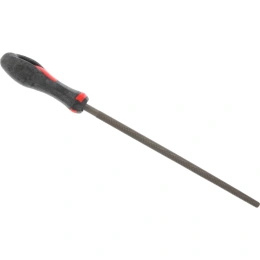 Круглый напильник с ручкой PVC 250 мм, насечка №2 средняя BAUM 3742250