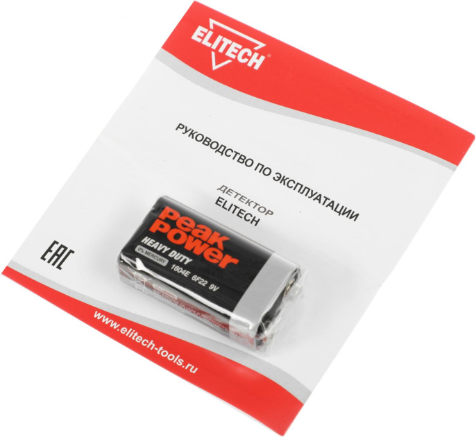 Детектор проводки Elitech Д 50 красный/черный 182089