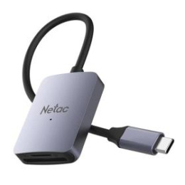 Картридер Netac WK12 NT09WK12-30GR USB3.2 SD, SDHC, SDXC, microSD, microSDHC, microSDXC, Серебристый