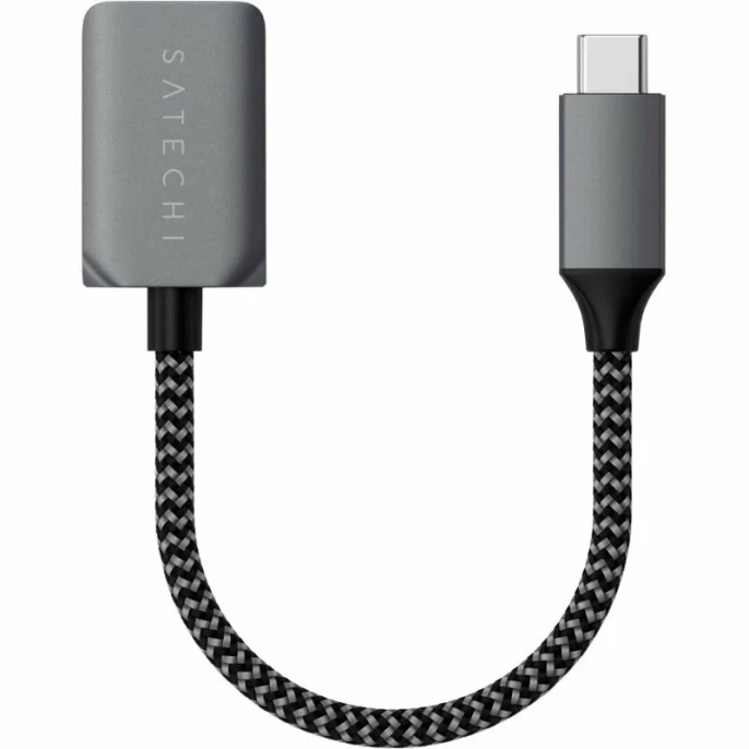 Кабель-адаптер Satechi USB-C to USB 3.0. Цвет серый космос.