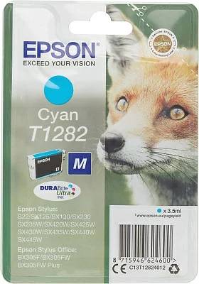 EPSON C13T12824011/C13T12824010/4012 T1282 Картридж голубой, C (cons ink)