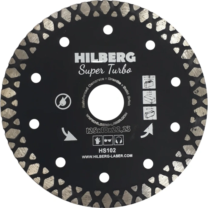 Диск алмазный Hilberg 125x22.23 Super Turbo HS102