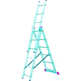 Трехсекционная алюминиевая лестница 3х6 Krause Corda 013361