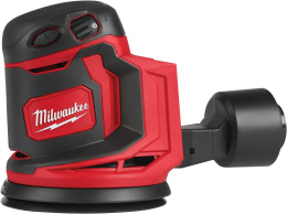 Эксцентриковая шлифмашина Milwaukee M18 BOS125-0 4933464228 14000-24000 колебаний/мин, питание: аккумулятор 18 В , частота вращения на холостом ходу: 7000-12000 об/мин, диапазон колебаний: 2,4 мм, диаметр диска: 125 мм, без аккумулятора в комплекте