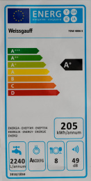 Посудомоечная машина WEISSGAUFF TDW 4006 S, компактная, настольная, 55см, загрузка 8 комплектов, серебристая [425988]