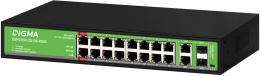 Коммутатор Digma DSP216G-2G-2S-R300, неуправляемый