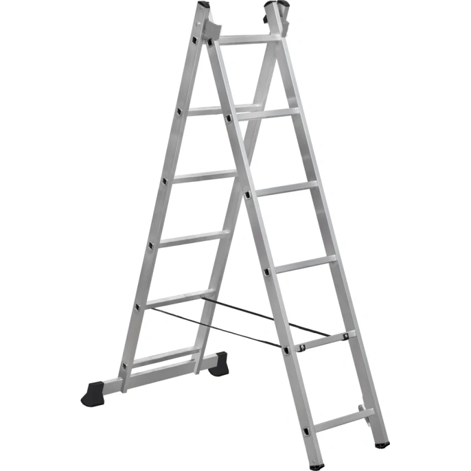 Алюминиевая лестница Scala двухсекционная универсальная 2х6 ступеней. Серия Sc 2006 SC2006