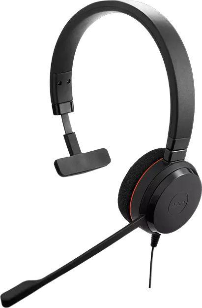 Гарнитура Jabra Evolve 20 MS Mono, для контактных центров, накладные, проводные, моно, черный [4993-823-109]