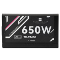 Блок питания 650W/ Power Supply Thermalright, 650W 80+ Bronze ATX, 3.0, Full modular, 1x24 20+4 pin, 2xCPU 8 4+4 pin, 4xPCIe*2 8 6+2 pin, 3xSATA3, 3xMOLEX4pin, Active, 120x120mm, 150x140x86mm, APFC, black (TR-TB650)