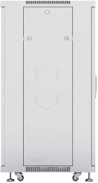 Cabeus SH-05C-18U60/60 Шкаф монтажный телекоммуникационный 19" напольный для распределительного и серверного оборудования 18U 600x600x988mm (ШхГхВ) передняя стеклянная и задняя сплошная металлическая двери, ручка с замком, цвет серый (RAL 7035)