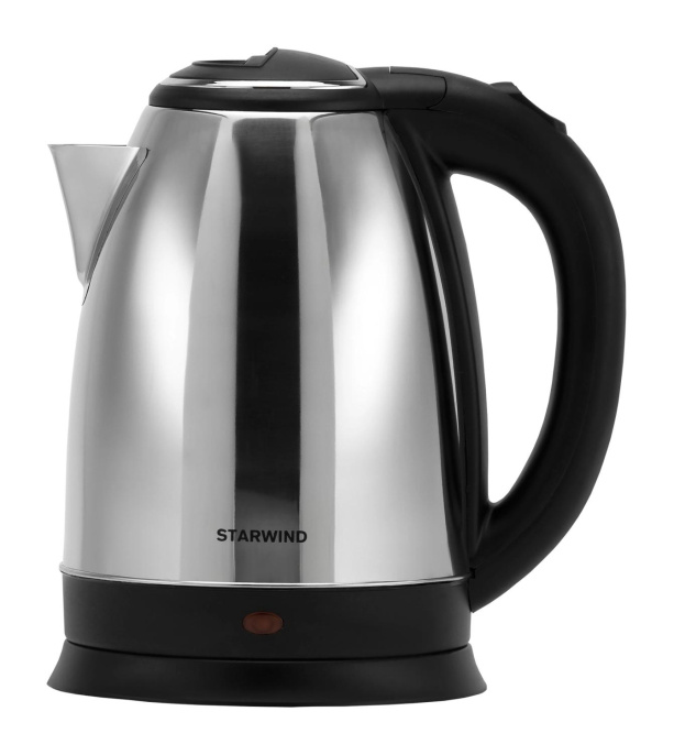 Чайник электрический Starwind SKS1050 1.8л. 1500Вт серебристый/черный корпус: металл/пластик