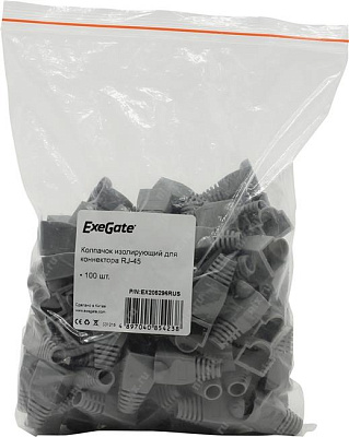 Exegate EX205296RUS Колпачок изолирующий для коннектора RJ-45 Exegate, серый (1шт)