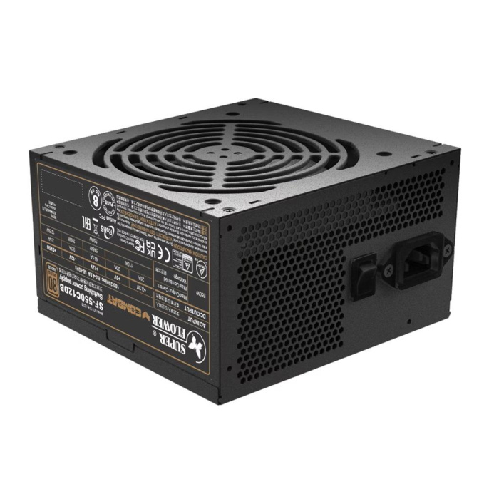 Блок питания 550Вт/ Power Supply Super Flower Combat DB, 550W, ATX, 120mm, 4xSATA, 2xPCI-E 6+2 , APFC, 80+ Bronze, non-Modular SF-550C12DB