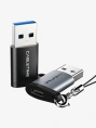 Адаптер CABLETIME CP73B (CT-OTG-AMCF-ABL) USB3.0 A Male to USB -C Female OTG С петлей для шнурка. Алюминий