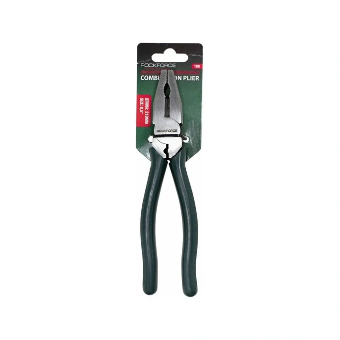 Плоскогубцы комбинированные Cr-V Rockforce 8.5"-210мм, на держателе RF-109 50752
