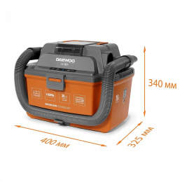 Строительный пылесос Daewoo DAVC 1621Li SET,  аккумуляторный,  оранжевый