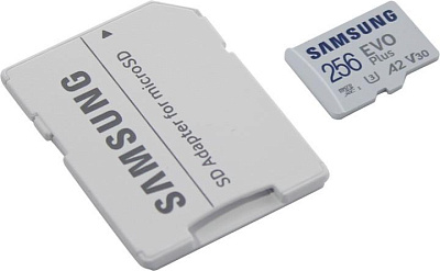 Карта памяти Samsung EVO Plus MB-MC256KA microSDXC Memory Card 256Gb Class10 UHS-I U3+ microSD-- SD Adapter