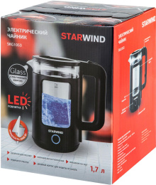 Чайник электрический StarWind SKG1053, 1.7л, стекло