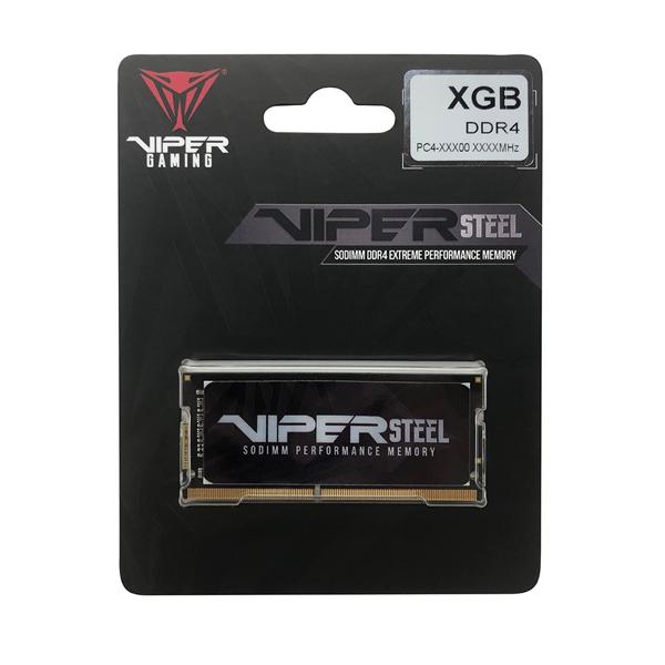 Оперативная память Patriot Viper STEEL DDR4 8GB 3200MHz SO-DIMM SINGLE 1*8GB CL18 18-24-24-44 1.2V PVS48G320C8S