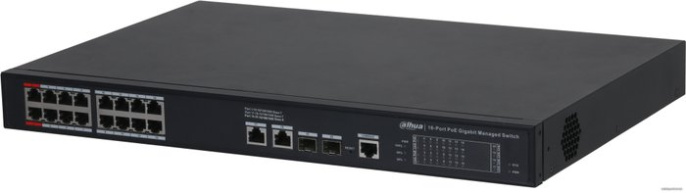 Коммутатор Dahua DH-S4220-16GT-190 16x100Мбит/с 2x1Гбит/с 2SFP 16PoE 190W управляемый