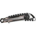 Канцелярский нож BRAUBERG Metallic 18 мм роликовый фиксатор резиновые вставки металл 237159