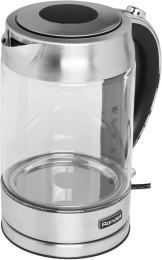 Чайник электрический Rondell 1001-RE-01 1.7л. 2200Вт серебристый корпус: стекло/металл RDE-1001