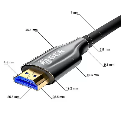 GCR Кабель 30m оптический HDMI 2.1 8K 60Hz, для подключения SmartTV, AppleTV, XBOX Series X, PS5, GCR-52440 Greenconnect. GCR Кабель 30m оптический HDMI 2.1 8K 60Hz, для подключения SmartTV, AppleTV, XBOX Series X, PS5, GCR-52440