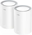 Бесшовный Mesh роутер Cudy M3600 M3600 2-PACK BE3600 10/100/1000BASE-T белый упак.:2шт (M3600(2-PACK))