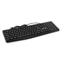 Exegate EX298364RUS Клавиатура ExeGate Smart K120 USB, полноразмерная, влагозащищенная, 104кл., Enter большой, длина кабеля 1,6м, черная, RTL