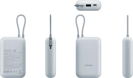 Внешний аккумулятор Xiaomi Power Bank 10000mAh (встроенный кабель) Ледяной синий GL BHR9073GL