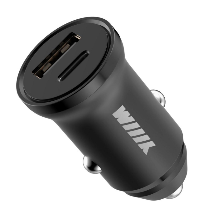 Автомобильное зарядное устройство Wiiix UCC-7-2-11, USB-C + USB-A, 3.1A, черный