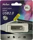Накопитель 16 Gb USB 2.0 Netac U326 NT03U326N-016G-20PN (без колпачка, металл, цвет серебристый)