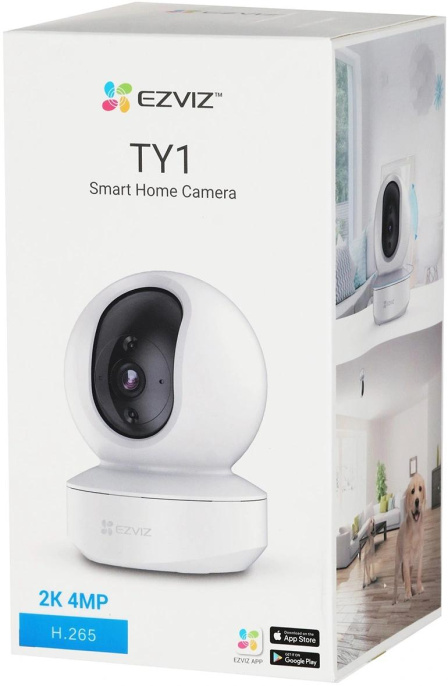 Камера видеонаблюдения IP Ezviz CS-TY1-R105-1L3WF Wi-Fi 4-4мм цв. корп.:белый TY1 3MP