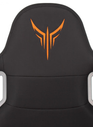 БЮРОКРАТ Кресло игровое Knight Outrider черный ромбик экокожа с подголов. крестов. металл