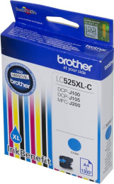 Картридж струйный Brother LC525XLC голубой 1300стр. для Brother DCP-J100/J105/J200