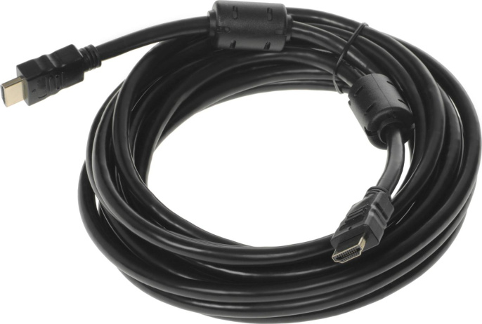 Кабель аудио-видео Ningbo HDMI-5M-MG HDMI m /HDMI m 5м. феррит.кольца позолоч.конт. черный (29828242)