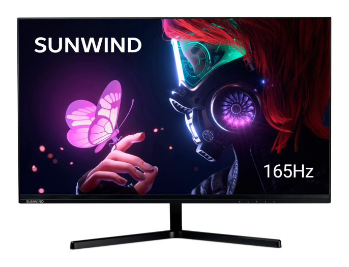 23.8" Монитор SunWind SUN-M24BG110,  1920x1080,  VA,  165Гц,  1хHDMI,  1хDP,  черный