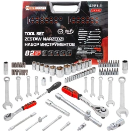 Набор инструментов Forcekraft 82 пр. 1/2", 1/4" 6гр., 4-32 мм Profi 16212 FK-4821-5(16212)